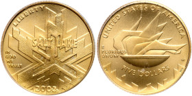 2002-W Salt Lake City Olympic Games $5 Gold. PCGS MS69