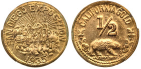 1935 San Diego Exposition 50¢ Gold Token