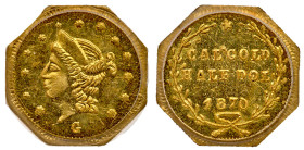 1870 Half Dollar Octagonal. PCGS MS63