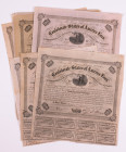 10-piece lot of February 1863 Confederate Bonds, each with Coupons