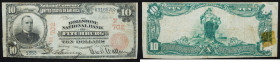 $10 National Bank Note. Rollstone NB, Fitchburg, MA. Ch. 702. Fr. 613.