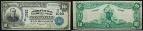 $10 National Bank Note. Agricultural NB, Pittsfiled, MA. Ch. 1082. Fr. 616.