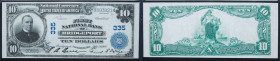 $10 National Bank Note. First NB of Bridgeport, CT. Ch. 335. Fr. 626. PMG Choice Extremely Fine 45