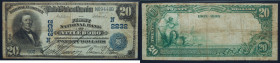 $20 National Bank Note. First NB, Attleboro, MA. Ch. 2232. Fr. 649. PMG Choice Fine 15.