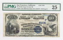 1882, $10 National Bank Note. Second Charter Period, Date Back