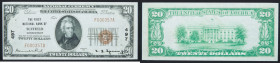 $20 National Bank Note. First NB of Suffield, CT. Ch. 497. Fr. 1802-1. PMG Uncirculated 62.