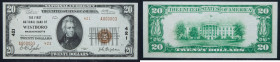 $20 National Bank Note. First NB, Westboro. Ch. 421. Fr. 1802-2. PCGS-C Choice AU 55PPQ.