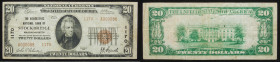 $20 National Bank Note. Housatonic NB, Stockbridge, MA. Ch. 1170. Fr. 1802-2.