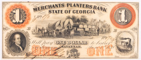 Savannah, Georgia. Merchants & Planters Bank. $1.00 1887