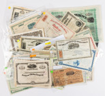 Over 150 piece Collection of mostly 19th Century Stock and Bond Certificates