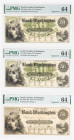Trio of North Carolina, Washington $50.00 1860s Bank of Washington Notes