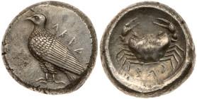Akragas. 495-480 BC. Silver Didrachm (8.47g). XF