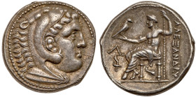 Macedonian Kingdom. Alexander III, the Great, 336-323 BC. Silver Tetradrachm (17.15g). XF