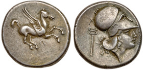 Acarnania, Leukas. Ca. 350-320 BC. Silver Stater (8.47g). XF