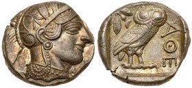 Attica, Athens. 440-404 BC. Silver Tetradrachm (17.6g). MS