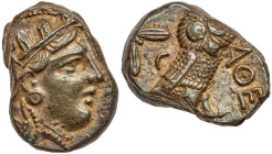 Attica, Athens. Ca. 280-267 BC. Silver Tetradrachm (17.24 g). XF