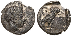 Samarian/Philisto-Arabian. Ca. 4th Century BC. Silver Hemidrachm (3.36 g). VF