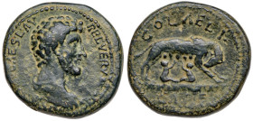 Aelia Capitolina (Jerusalem). Lucius Verus. Æ Medallion 32 mm (34.01 g), AD 161-169. VF