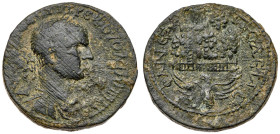 Neapolis (Shechem). Trebonianus Gallus, AD 251-253. AE 25 mm (11.96g). VF