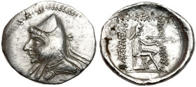 Parthian Kingdom. Phraates I or Mithradates I, 168-132 BC. Silver Drachm (3.68g). VF