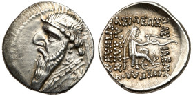 Parthian Kingdom. Mithradates II, c. 121-91 BC. Silver Drachm (4.16g). XF