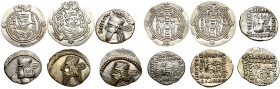 6-piece lot of Parthian and Sasanian Silver Drachms
