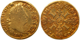 France. ½ Louis d'or, 1695-P (Dijon). NGC VF