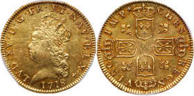 France. Louis XV (1715-1774). Gold Double Louis d'or de Noailles, 1718-A. PCGS UNC