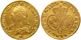 France. Louis d'or aux lunettes, 1729-Q (Perpignan). PCGS XF