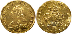 France. Louis d'or aux lunettes, 1731-BB (Strasbourg). PCGS XF