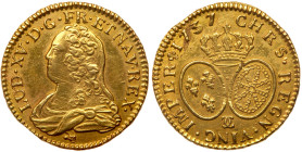 France. Louis d'or aux lunettes, 1737-)(- (Besancon). PCGS AU