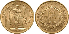 France. 20 Francs, 1896-A. BU