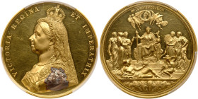 Great Britain. Golden Jubilee Gold Medal, 1887. PCGS SP