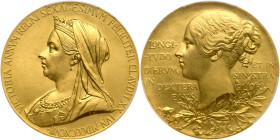 Great Britain. Diamond Jubilee Gold Medal, 1897. PCGS SP63