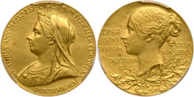 Great Britain. Diamond Jubilee Gold Medal, 1897. PCGS SP62