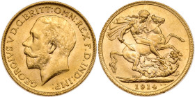 Great Britain. Sovereign, 1914. BU