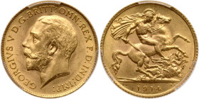 Great Britain. 1/2 Sovereign, 1914. PCGS MS64