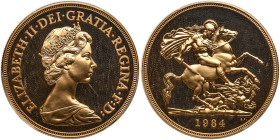 Great Britain. 5 Pounds, 1984. PCGS PF70