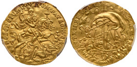 Hungary. St. George Ducat, ND (c.1750). PCGS AU