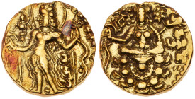 Gupta Empire. Chadragupta II. Gold Dinar (8.25 g), ca. AD 380-413. XF