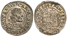 Austria: Olmütz. 3 Kreuzer (Groschen), 1668. PCGS MS64