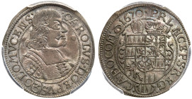 Austria: Olmütz. 3 Kreuzer (Groschen), 1670. PCGS MS62