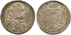 Austria: Silesia. 15 Kreuzer, 1734. PCGS MS62