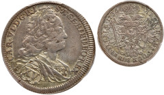 Austria: Silesia. 15 Kruezer, 1736. PCGS EF45