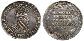 Austria-Habsburg. Silver Funeral Jeton (Medal), 1577. PCGS XF