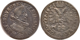 Austria. 60 Kreuzer (1/2 Kipper Taler), 1621-BZ. PCGS XF