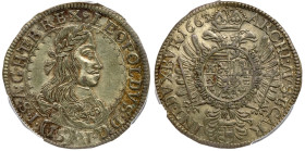 Austria. 15 Kreuzer, 1663 (St. Veit). PCGS AU