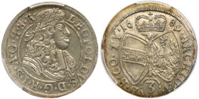 Austria. 3 Kreuzer (Groschen), 1689 (Hall). PCGS MS62