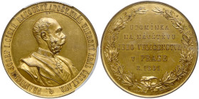 Austria. Gilt-Bronze Medal, 1891. PCGS MS61