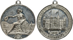 Austria. White Metal Shooting Medal, 1892. PCGS AU58